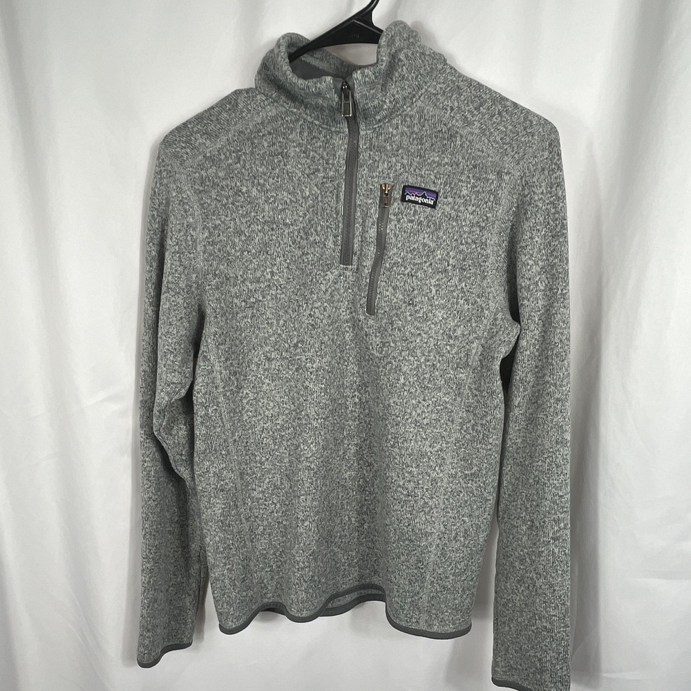 Patagonia‎ Kids Size XXL (16-18) Gray Heather Mock Neck 1/4 Zip Pullover